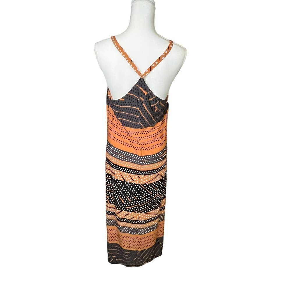 Women's Donna Morgan Size 14 Gray, Black, Orangish Brown Maxi Dress - Picture 2 of 7